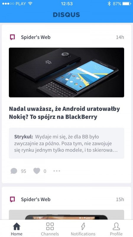 Disqus na iPhone'a już dostępny class="wp-image-489418" 