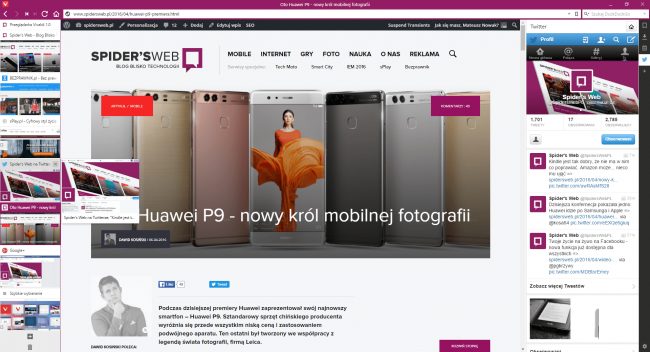 Przeglądarka Vivaldi: treść w środku, a bo bokach zakładki i przypięta inna strona internetowa  class="wp-image-489786" 