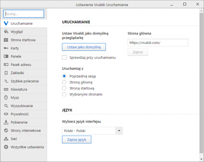 Przeglądarka Vivaldi: ustawienia programu  class="wp-image-489790" 