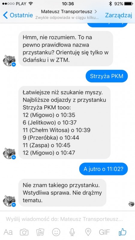 Transporteusz - polski bot w Messengerze class="wp-image-495735" 