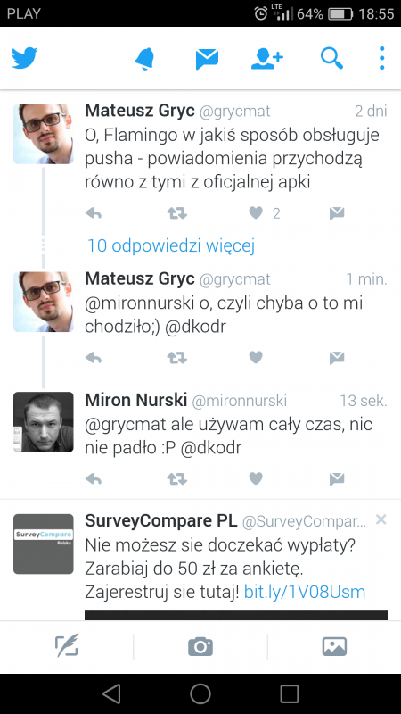 Dotychczasowa wersja Twittera na Androidzie class="wp-image-500268" 