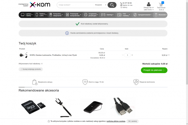 X-KOM promocja akcesoria samochodowe 