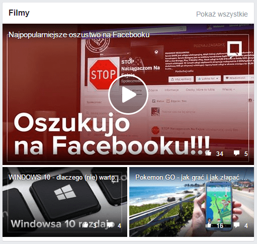 Zmiany na Facebooku: teraz na samej górze strony wyświetla się folder z materiałami wideo. class="wp-image-508233" 