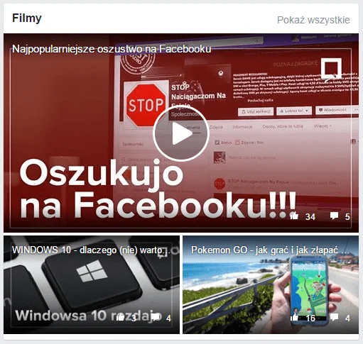 Zmiany na Facebooku: teraz na samej górze strony wyświetla się folder z materiałami wideo. class="wp-image-508233" 