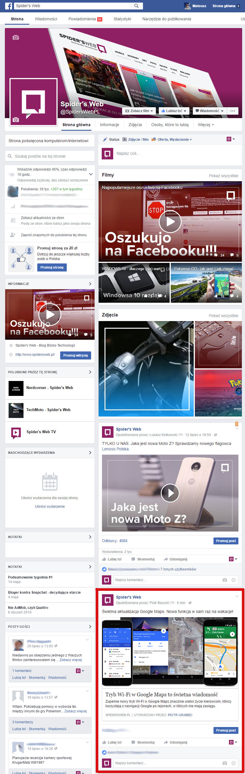 Zmiany na Facebooku: taaaaak nisko spadły aktualności na stronie. class="wp-image-508239" 