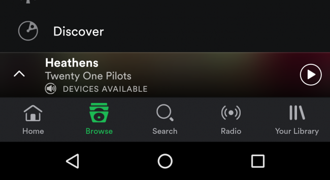 Spotify na Androida 