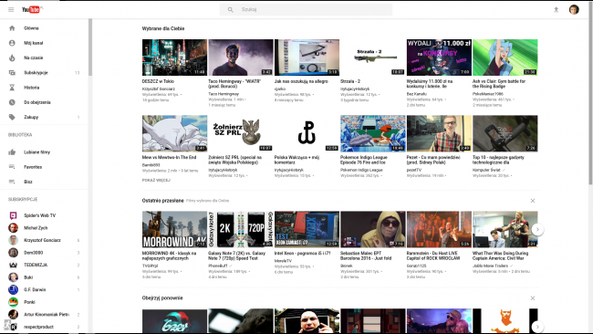 Nowy YouTube 2 