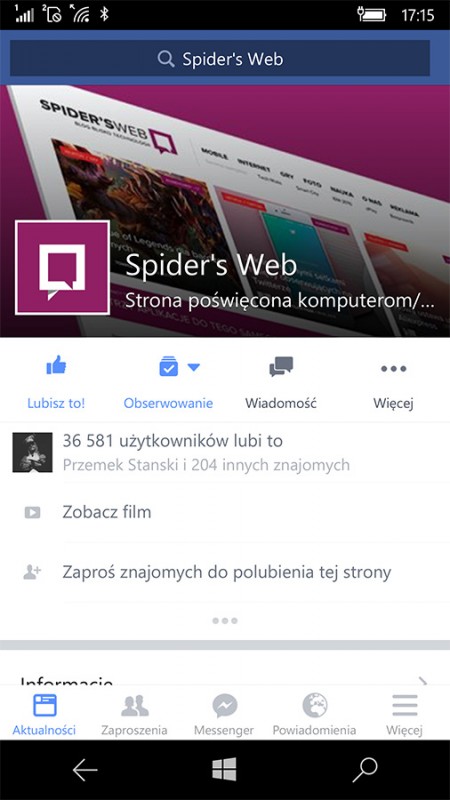 Facebook na Windows 10 Mobile class="wp-image-511943" 