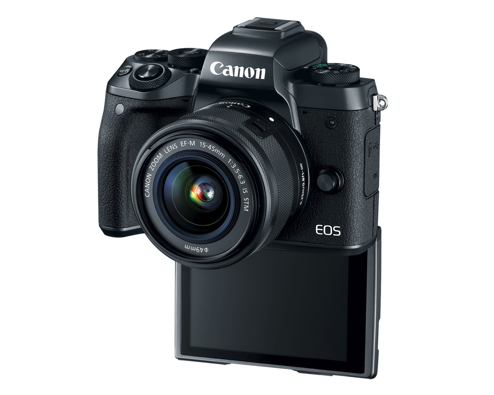 Canon EOS M5 i jego wywijany ekran. class="wp-image-516464" 