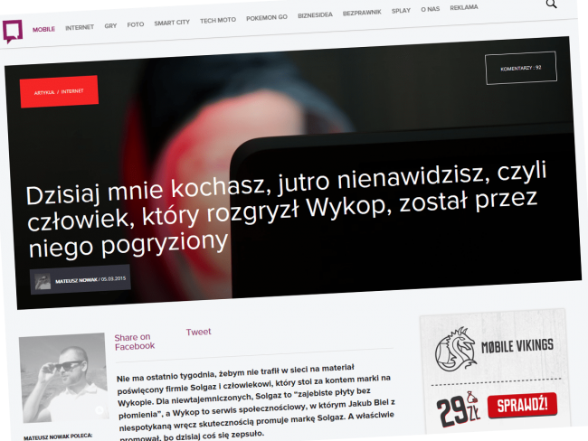 Jakub Biel przekonał się, że społeczność Wykopu bywa nieobliczalna. class="wp-image-523883" 