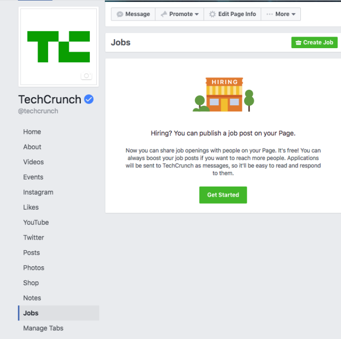 Facebook wprowadza rekrutację na stronach. class="wp-image-527557" 