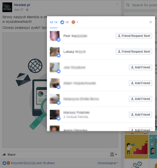 Zrzut ekranu  profilu Hosted na Facebooku class="wp-image-529058" 
