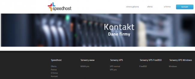 Screenshot ze strony http://speedhost.pl/ class="wp-image-527776" 