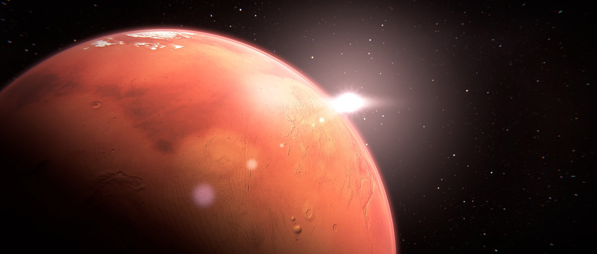 Mars widoczny z Ziemi