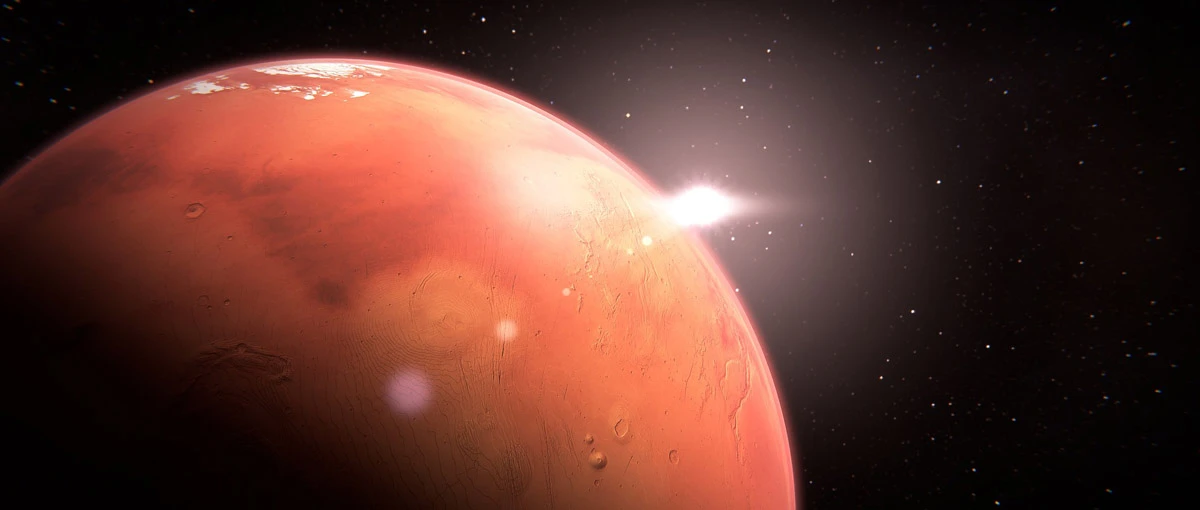 Mars widoczny z Ziemi
