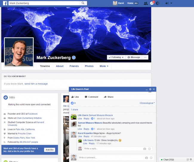 Zrzut ekranu pokazujący nowy typ powiadomień na Facebooku. class="wp-image-544461" 