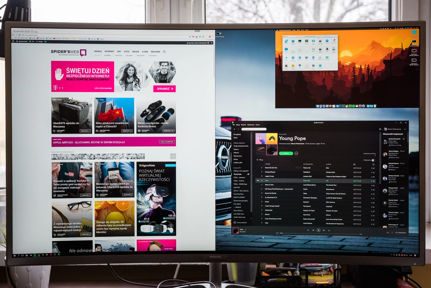 Zakrzywiony monitor Philips 40&quot; 4K class="wp-image-543389" 
