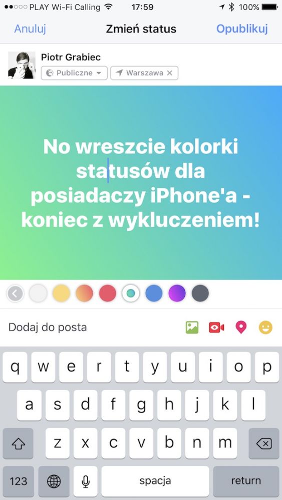 kolorowe statusy facebook iphone class="wp-image-554942" 