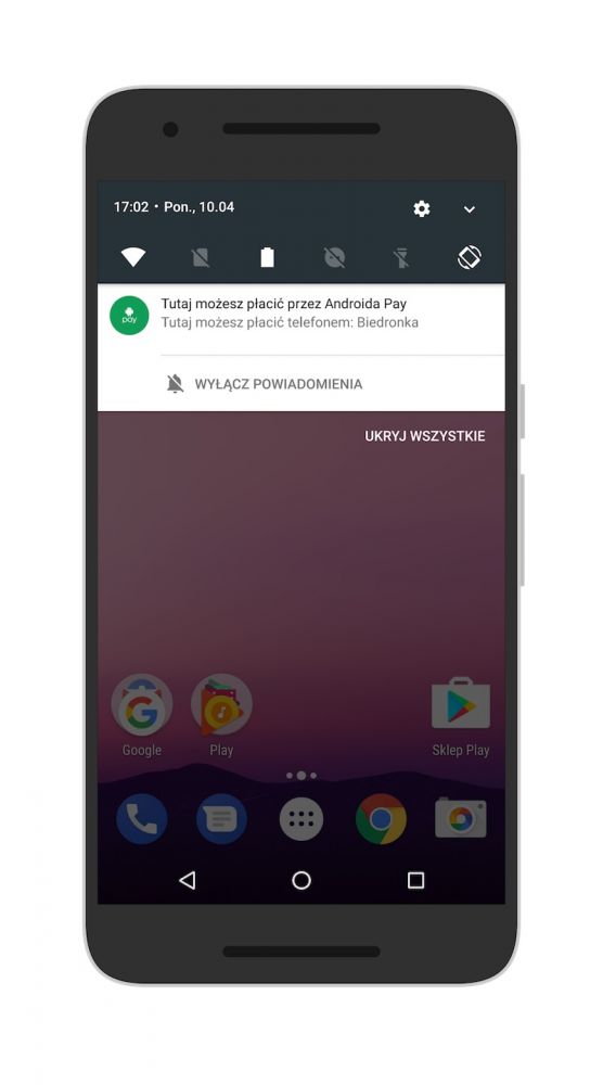 powiadomienie o android pay w sklepach biedronka class="wp-image-557222" 
