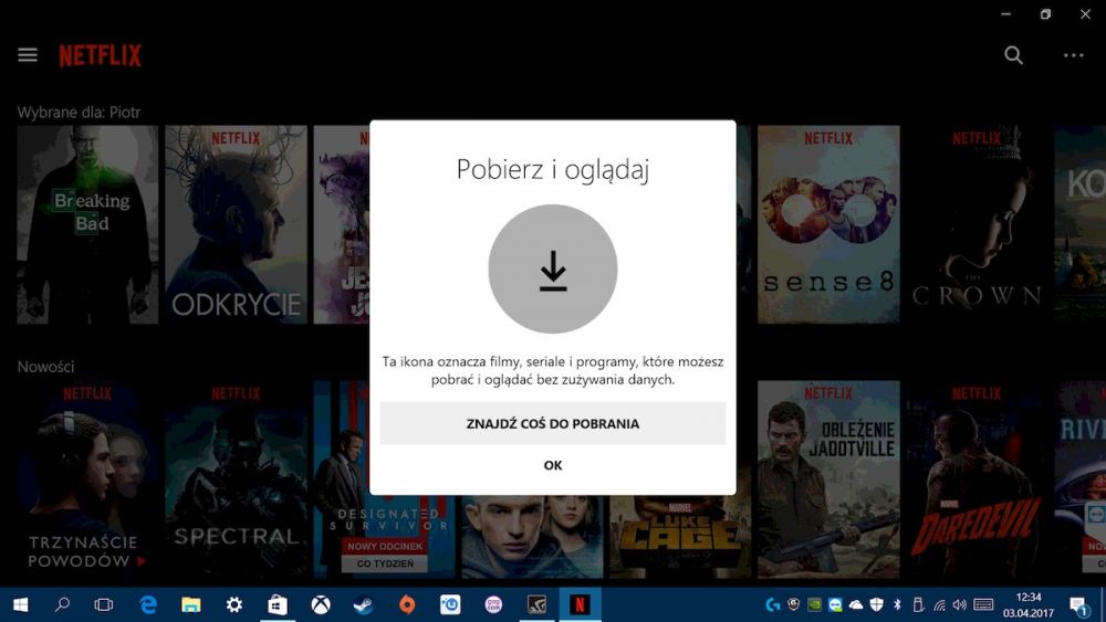 Tryb offline w aplikacji Netflix na system Windows 10 class="wp-image-555225" 