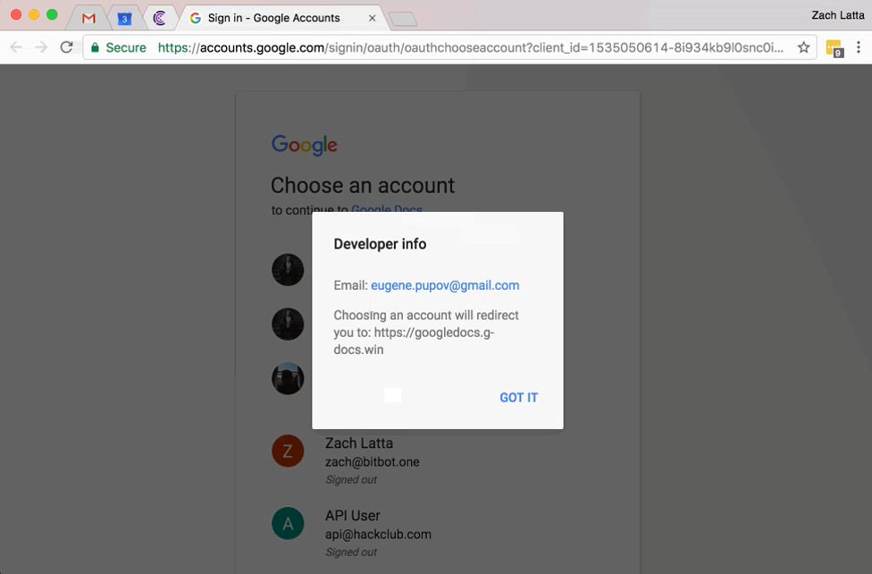 Atak na konto Google. 