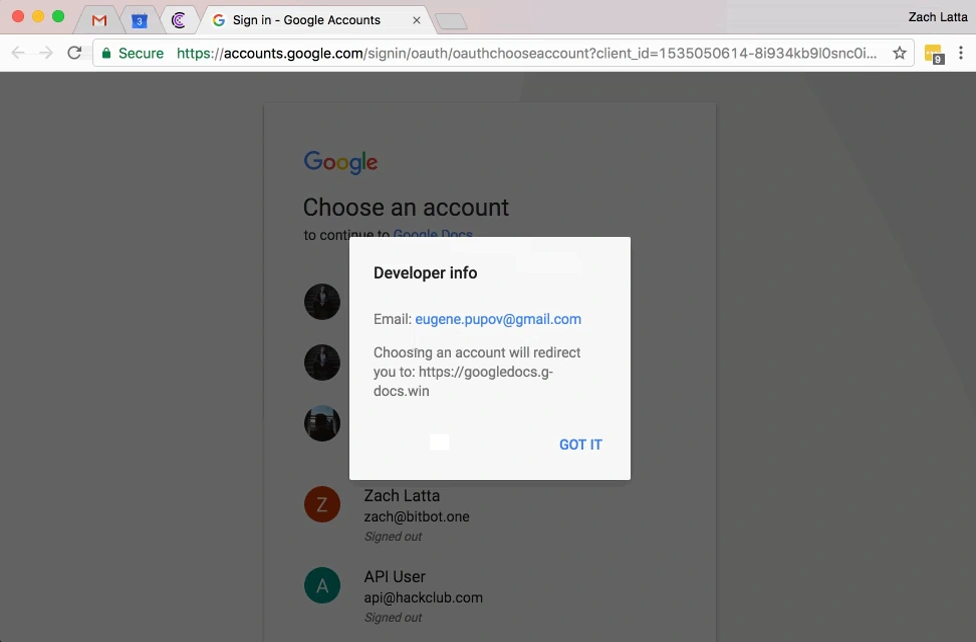 Atak na konto Google. 