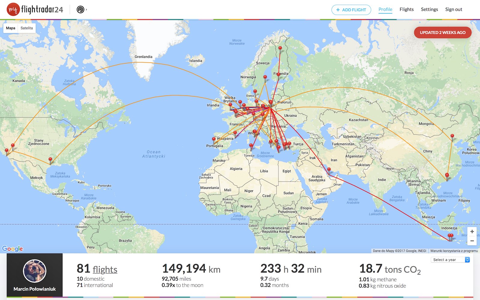 FlightDiary zmienia się w My.FlightRadar24.com