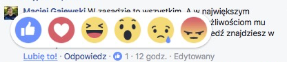 Facebook wprowadził reakcje w komentarzach class="wp-image-562183"