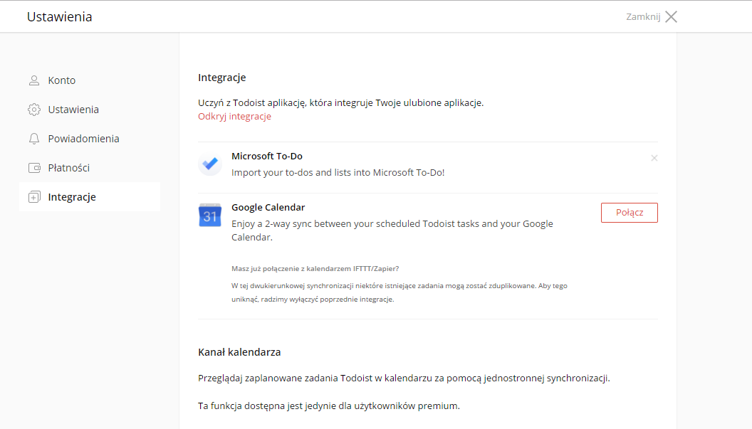 Todoist i Google Calendar łączą się w jedno. class="wp-image-564994"