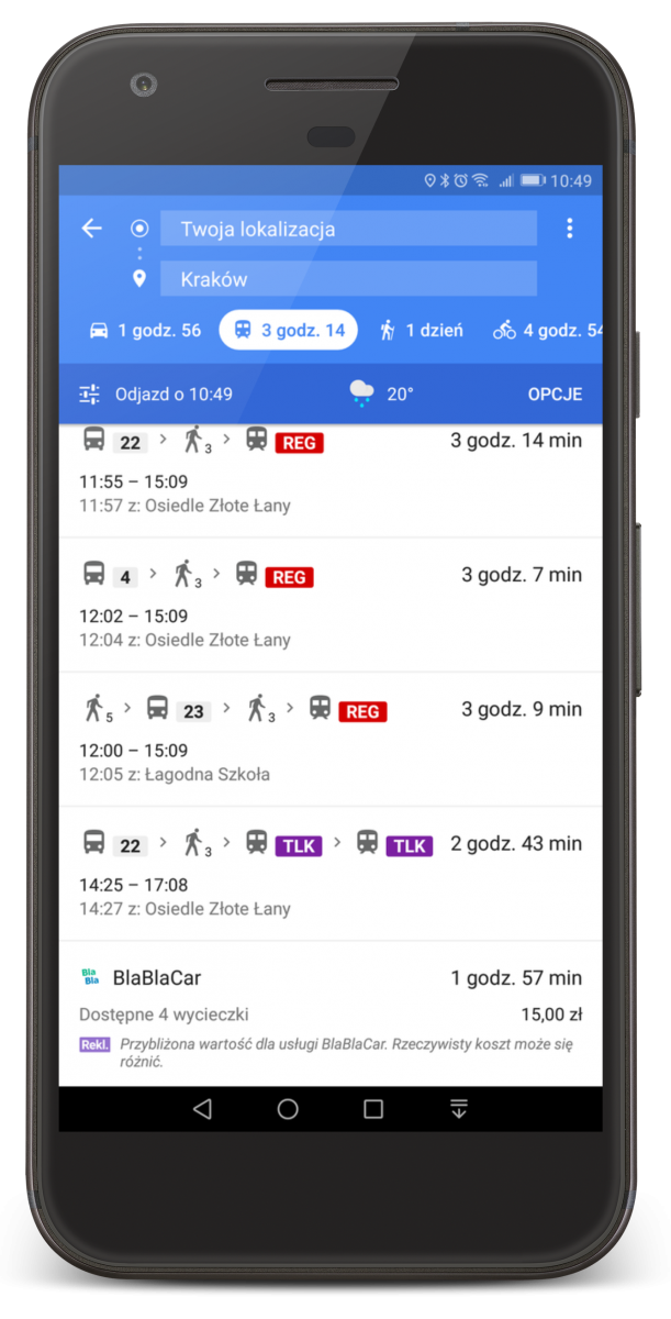 BlaBlaCar dostępny w Mapach Google. class="wp-image-581071" 
