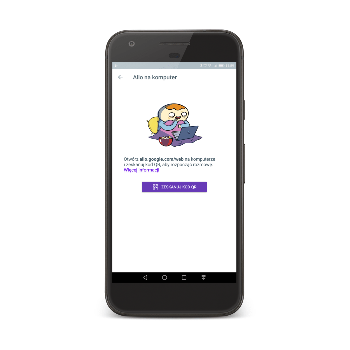 Komunikator Google Allo na komputerze w przeglądarce class="wp-image-584387" 