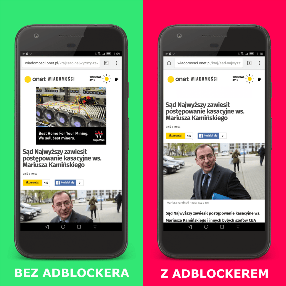 google chrome blokowanie reklam 