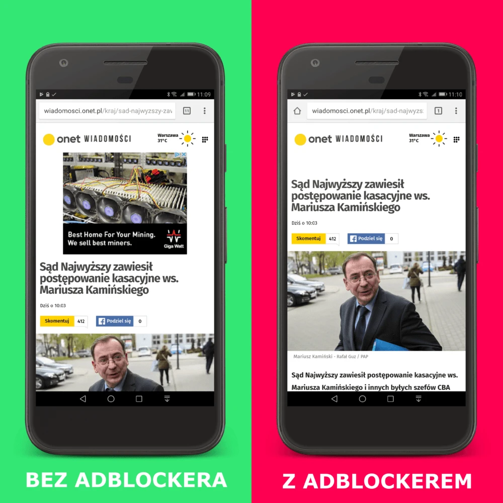 google chrome blokowanie reklam