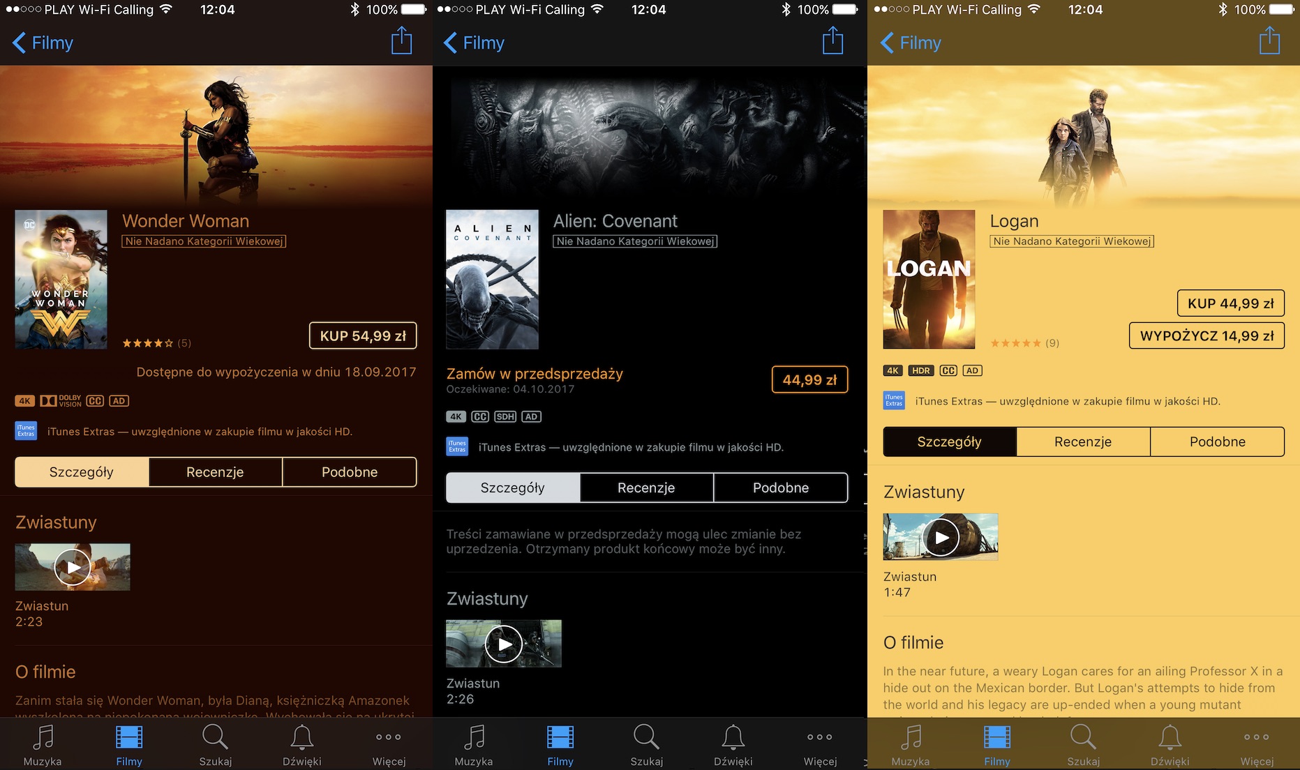 filmy itunes 4k vod apple tv