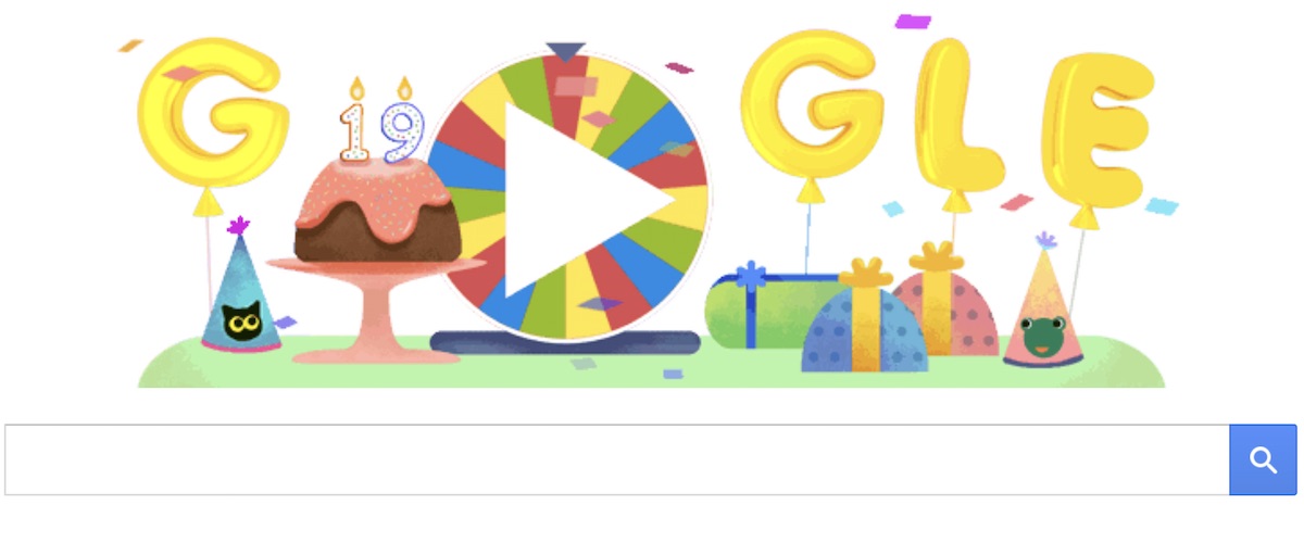 google doodle 2017 19 lat koło fortuny
