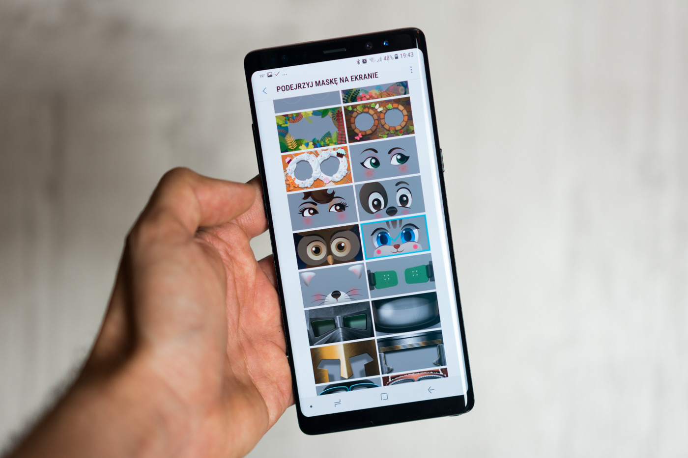Samsung Galaxy Note 8 biometria 