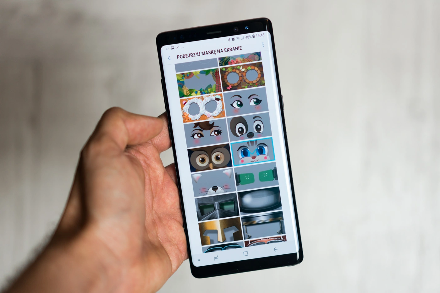 Samsung Galaxy Note 8 biometria 