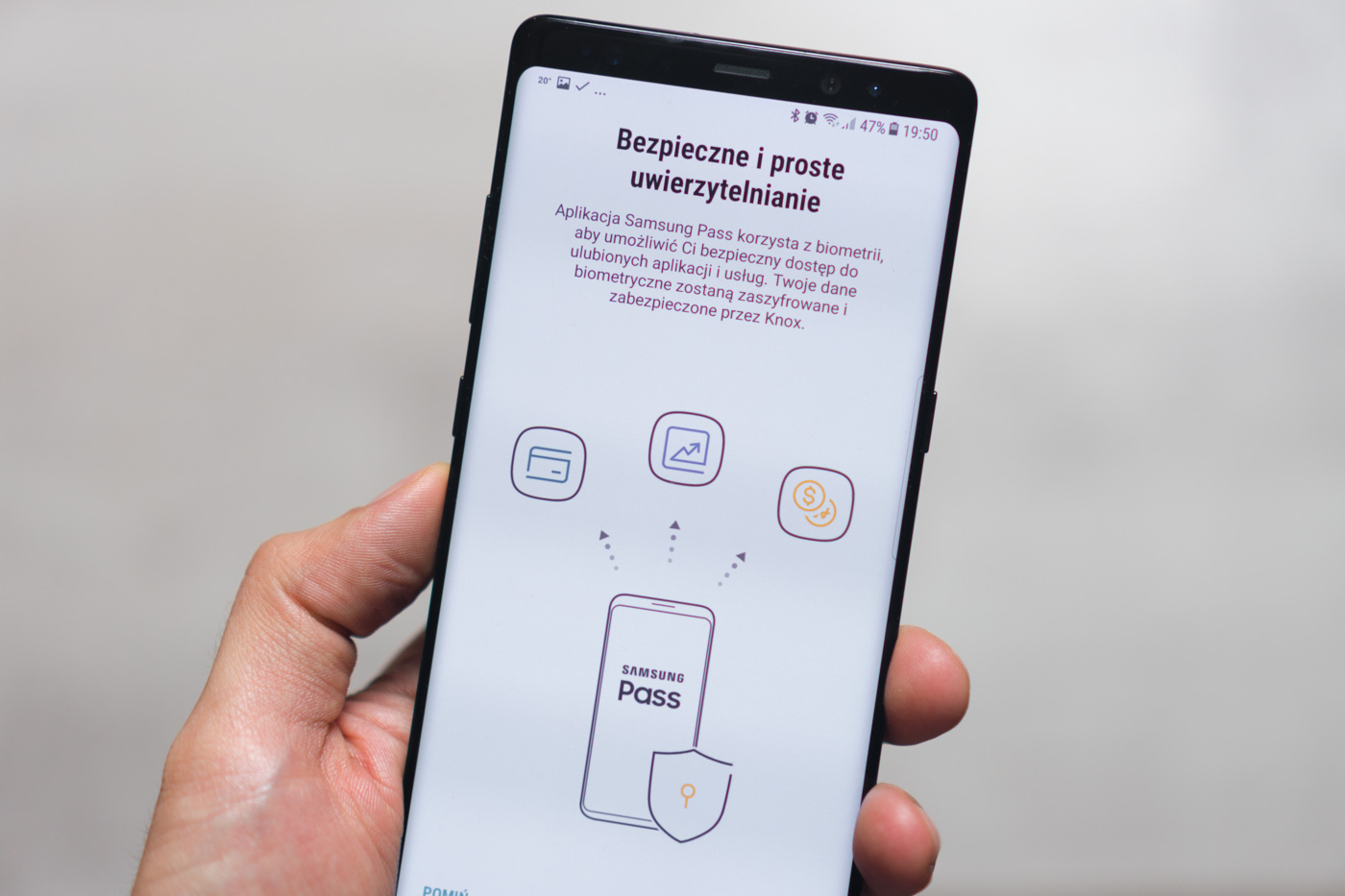 Samsung Galaxy Note 8 biometria 