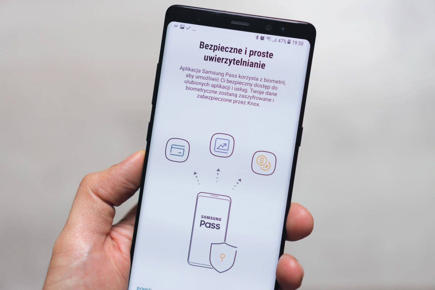 Samsung Galaxy Note 8 biometria 
