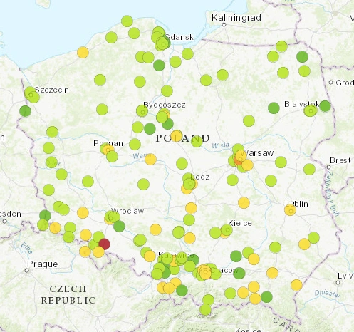 Smog w Polsce: Dane na 18.10.2017 class="wp-image-611293" 