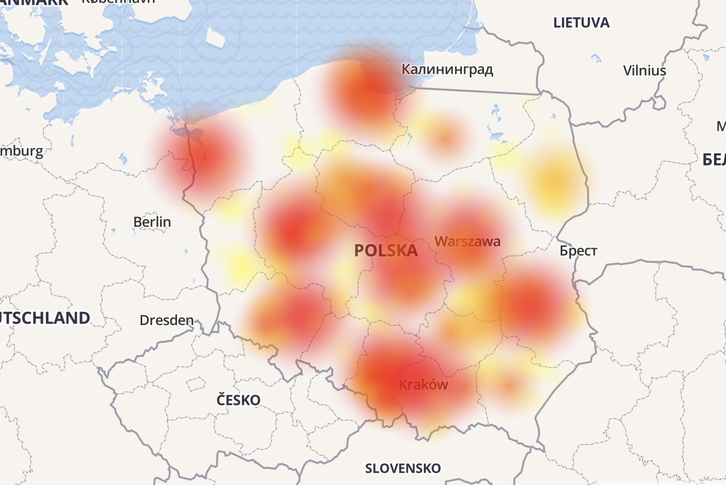 Nie działa Internet w Orange: mapa pokazuje problemy w całym kraju, ale operator potwierdza wyłącznie awarię w Szczecinie class="wp-image-611056" 