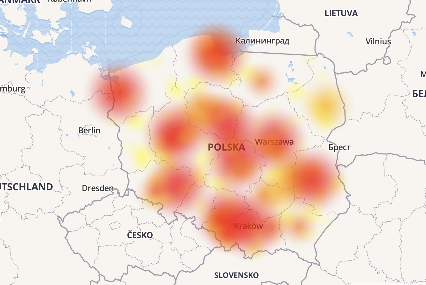Nie działa Internet w Orange: mapa pokazuje problemy w całym kraju, ale operator potwierdza wyłącznie awarię w Szczecinie class="wp-image-611056"