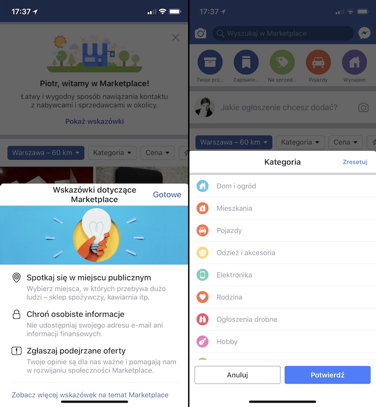 facebook marketplace w polsce 