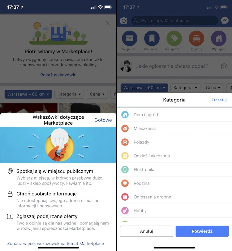 facebook marketplace w polsce