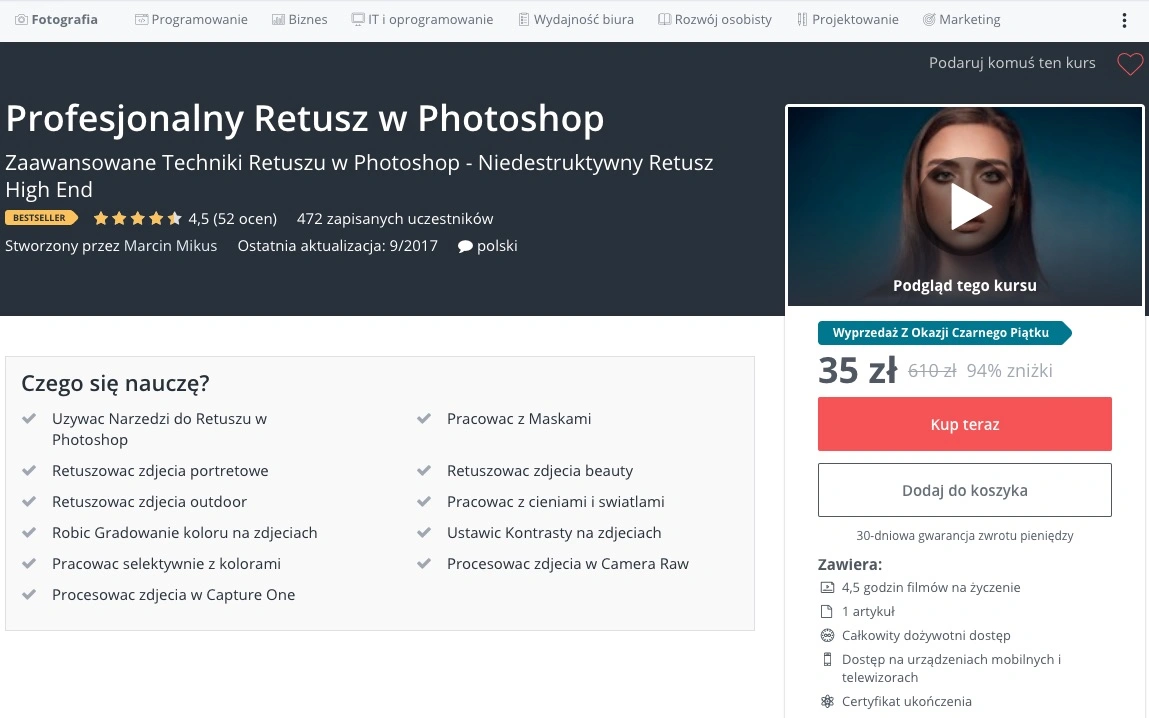 Udemy - profesjonalny retusz zdjęć w Photoshopie class="wp-image-631393"