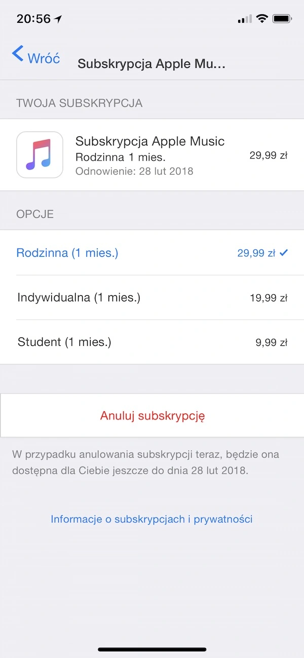 apple music zniżka promocja dla studentów 
