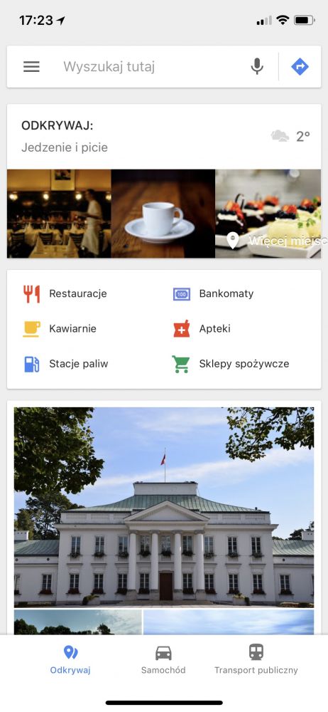 mapy google maps iphone ios odkrywaj samochod transport 1 