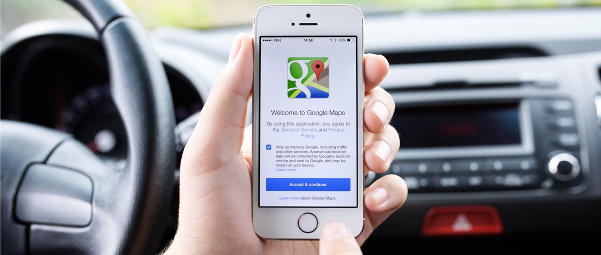 mapy google maps iphone ios odkrywaj samochód transport