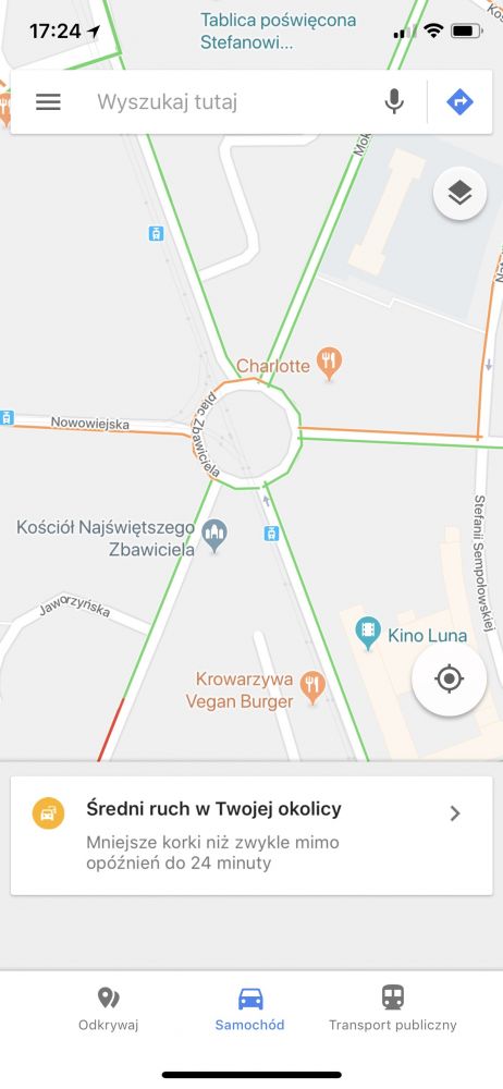 mapy google maps iphone ios odkrywaj samochod transport 1 