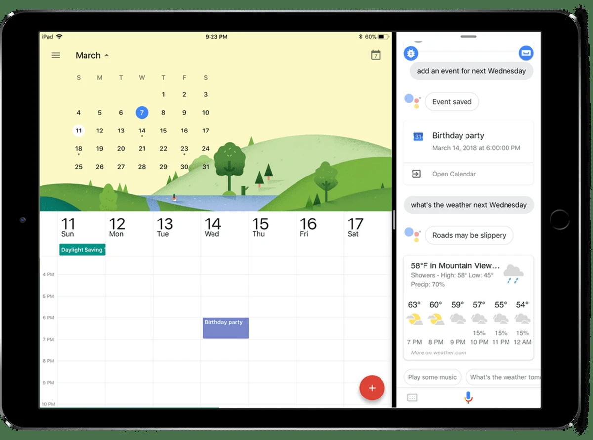 Google Assistant na iPadzie class="wp-image-698680"